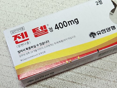 젠텔정-400mg-구충제-알벤다졸